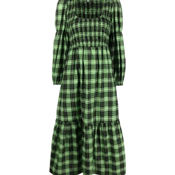 slim fit dress slacks Jil Sander Plaid Mini Dress main image 1
